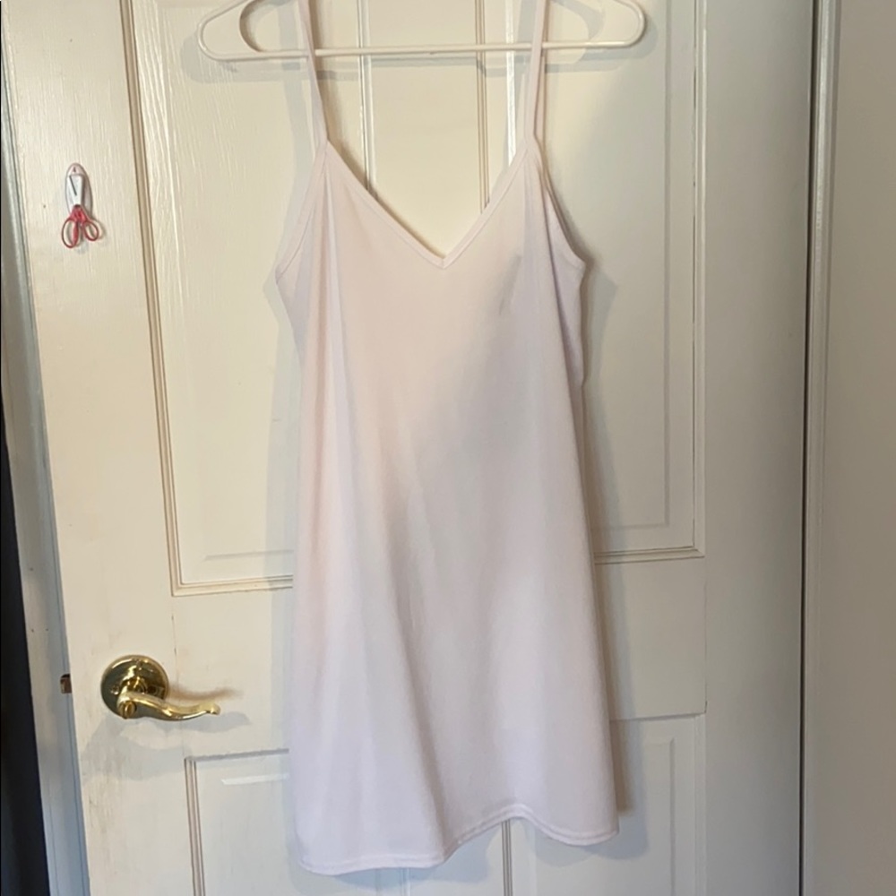 White backless cami dress